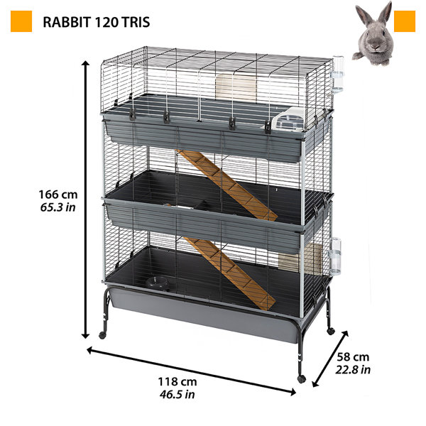 Ferplast 120 double rabbit cage hotsell